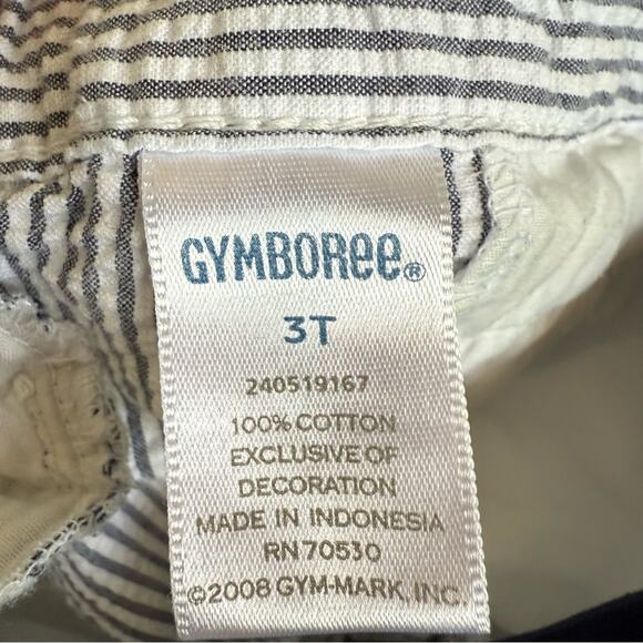 5/$20 Gymboree White and Blue Casual Bottoms Relaxed Fit Seersucker Pants 3T - Picture 4 of 6